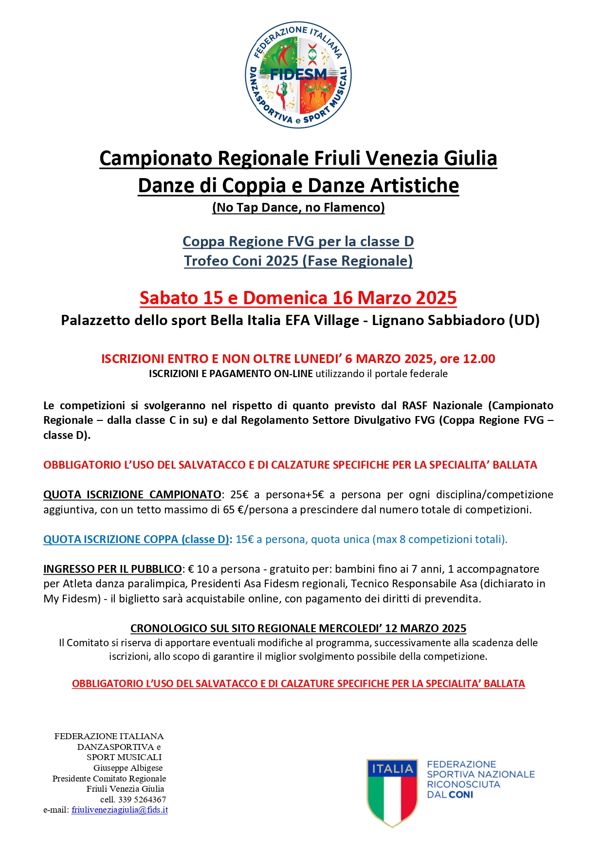 volantino CR FIDeSM FVG Lignano Sab. 15 e 16 marzo 2025 -aggiornato con trofeo coni_page-0001